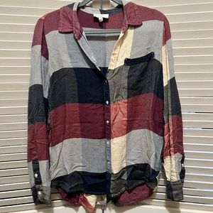 Small lucky brand flannel long sleeve top